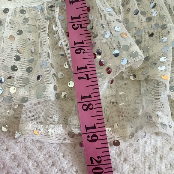 LC Lauren Conrad Sequined Mini Lined Toole Skirt Size M Side Zip - Picture 2 of 7